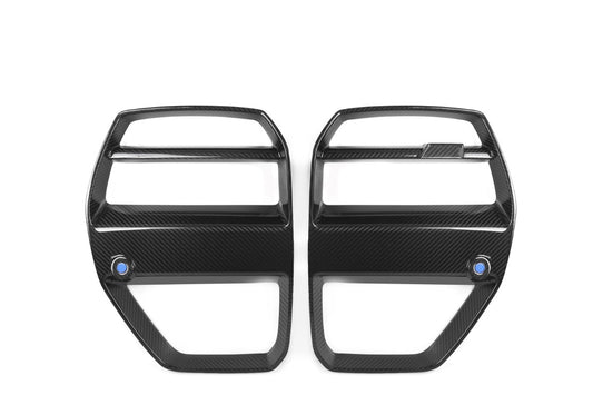 BMW M3 M3C M3CS G80 G81 2021-ON & M4 M4C M4CS G82 G83 2021-ON with Aftermarket Parts - V Style Front Kidney Grill Pre-preg Carbon Fiber from ArmorExtend