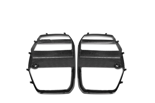 BMW M3 M3C M3CS G80 G81 2021-ON & M4 M4C M4CS G82 G83 2021-ON with Aftermarket Parts - V Style Front Kidney Grill Pre-preg Carbon Fiber from ArmorExtend