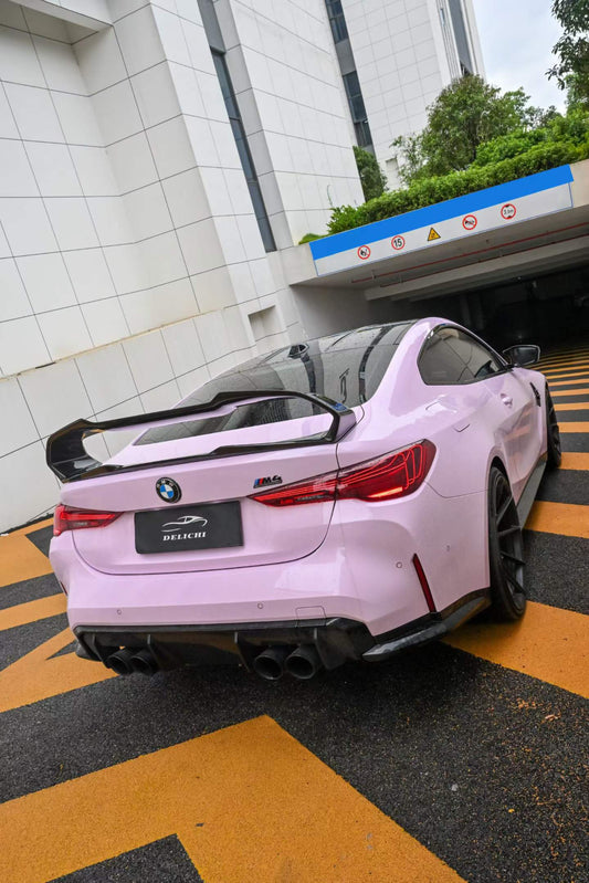 BMW M4 G82 2021 2022 2023 2024 & 4 Series G22 430i M440i 2020 2021 2022 2023 2024 with Aftermarket Parts - AE Style Rear Wing Carbon Fiber from ArmorExtend