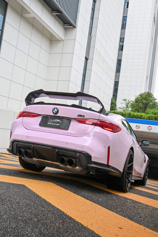 BMW M4 G82 2021 2022 2023 2024 & 4 Series G22 430i M440i 2020 2021 2022 2023 2024 with Aftermarket Parts - AE Style Rear Wing Carbon Fiber from ArmorExtend
