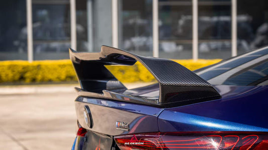 BMW M4 G82 2021 2022 2023 2024 & 4 Series G22 430i M440i 2020 2021 2022 2023 2024 with Aftermarket Parts - AE Style Rear Wing Carbon Fiber from ArmorExtend