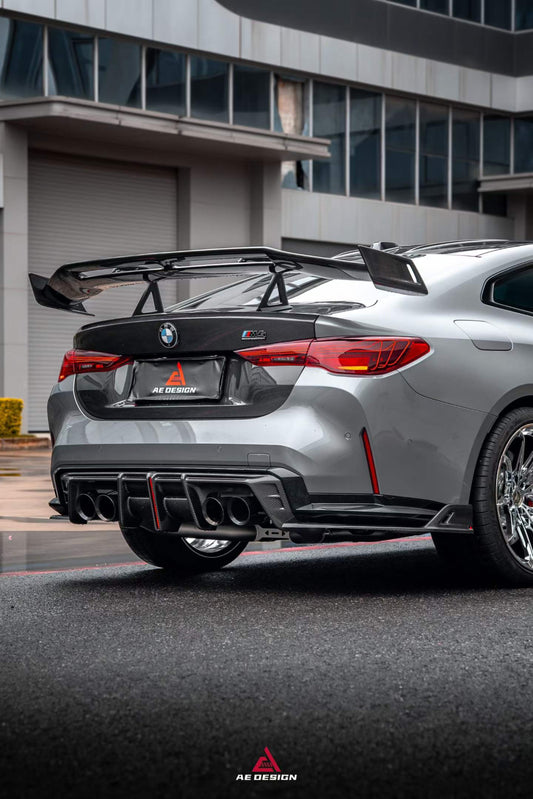 BMW M4 G82 2021-ON & 4 Series G22 430i M440i 2020-ON with Aftermarket Parts - GT Rear Wing Dry Pre-preg Carbon Fiber from ArmorExtend