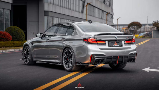 BMW M5 M5C F90 (Fits Both Pre-LCI & LCI) 2018 2019 2020 2021 2022 2023 2024 & 5 Series M550 540 G30 (Fits both Pre-LCI & LCI) 2017 2018 2019 2020 2021 2022 2023 with Aftermarket Parts - AE V2 Side Skirts Carbon Fiber from ArmorExtend