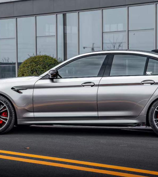 BMW M5 M5C F90 (Fits Both Pre-LCI & LCI) 2018 2019 2020 2021 2022 2023 2024 & 5 Series M550 540 G30 (Fits both Pre-LCI & LCI) 2017 2018 2019 2020 2021 2022 2023 with Aftermarket Parts - AE V2 Side Skirts Carbon Fiber from ArmorExtend