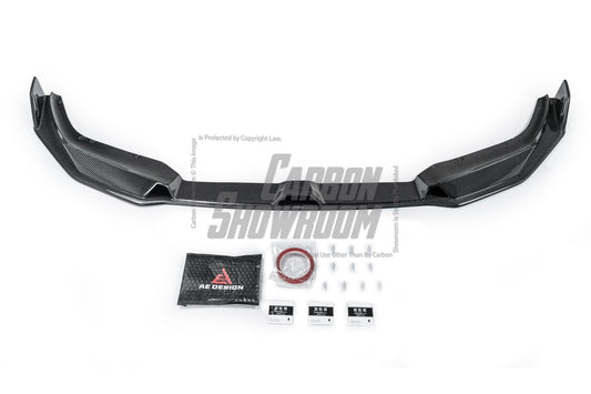 BMW M5 / M5C F90 Pre-LCI 2018 2019 2020 & M5 / M5C F90 LCI 2021 2022 2023 2024 With Aftermarket Parts - AE Lower Lip & Middle Lip Carbon Fiber from ArmorExtend