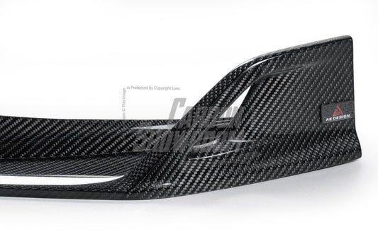 BMW M5 / M5C F90 Pre-LCI 2018 2019 2020 & M5 / M5C F90 LCI 2021 2022 2023 2024 With Aftermarket Parts - AE Lower Lip & Middle Lip Carbon Fiber from ArmorExtend