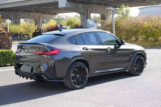BMW X4M X4MC F98 (Fits Both Pre-LCI & LCI) 2019 2020 2021 2022 2023 2024 with Aftermarket Parts - AE V2 Style Rear Diffuser Carbon Fiber from ArmorExtend