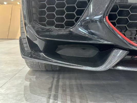 BMW X3M X3MC F97 Pre-LCI 2019 2020 2021 & X4M X4MC F98 Pre-LCI 2019 2020 2021 with Aftermarket Parts - AE Front Lip Carbon Fiber from ArmorExtend