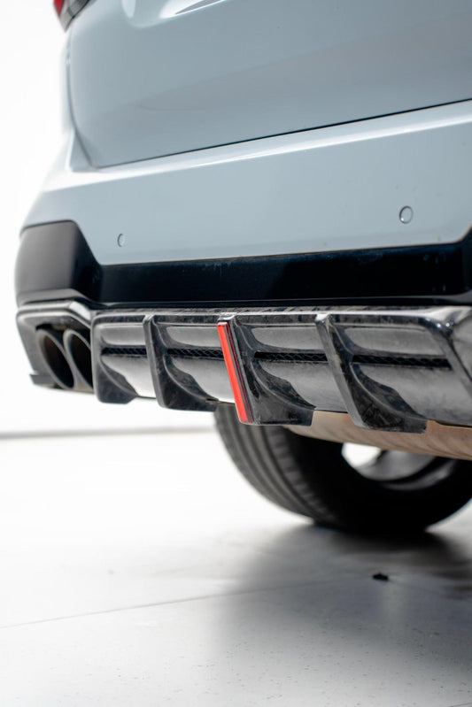 BMW X3M X3MC F97 (Fits Both Pre-LCI & LCI) 2019 2020 2021 2022 2023 2024 with Aftermarket Parts - AE V2 Style Rear Diffuser Carbon Fiber from ArmorExtend