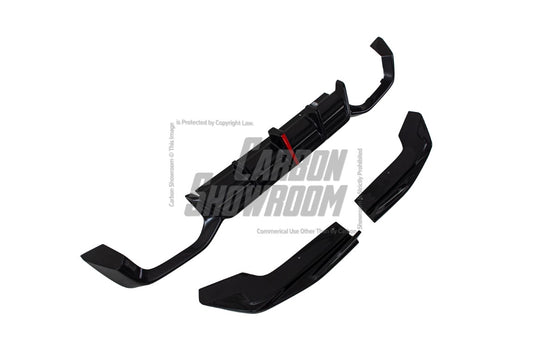 BMW X4M X4MC F98 (Fits Both Pre-LCI & LCI) 2019 2020 2021 2022 2023 2024 with Aftermarket Parts - AE V2 Style Rear Diffuser Carbon Fiber from ArmorExtend