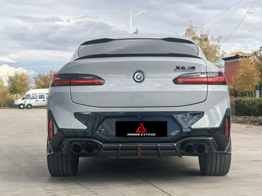 BMW X4M X4MC F98 (Fits Both Pre-LCI & LCI) 2019 2020 2021 2022 2023 2024 2025 with Aftermarket Parts - ART V2 Rear Diffuser Dry Pre-preg Carbon from ArmorExtend