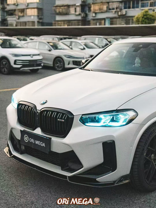 BMW X3M X3MC F97 LCI 2022 2023 2024 & X4M X4MC F98 LCI 2022 2023 2024 with Aftermarket Parts - AE Front Lip Carbon Fiber from ArmorExtend