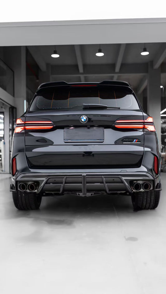 BMW X5M X5MC F95 & X6M X6MC F96 (Fits Both Pre-LCI & LCI) 2020 2021 2022 2023 2024 With Aftermarket Parts - AE V2 Style Rear Diffuser & Canards Pre-preg Carbon Fiber from ArmorExtend