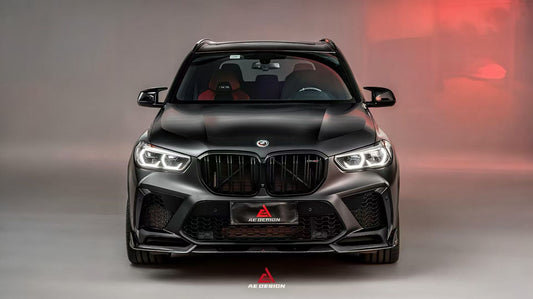 BMW X5M X5MC F95 Pre-LCI 2020 2021 2022 2023 with Aftermarket Parts - AE Style Front Canards Carbon Fiber from ArmorExtend