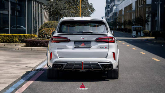 BMW X5M X5MC F95 & X6M X6MC F96 (Fits Both Pre-LCI & LCI) 2020 2021 2022 2023 2024 With Aftermarket Parts - AE V2 Style Rear Diffuser & Canards Pre-preg Carbon Fiber from ArmorExtend