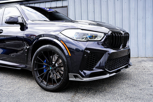 BMW X5 M60i xDrive50e x/sDrive40i G05 (Fits Both Pre-LCI & LCI) 2020-ON & X5M X5MC F95 (Fits Both Pre-LCI & LCI) 2020-ON & X6 M60I xDrive40i G06 (Fits Pre-LCI & LCI) 2020-ON & X6M X6MC F96 (Fits Pre-LCI & LCI) 2020-ON with Aftermarket Parts - AE Design Side Skirts Pre-preg Carbon Fiber from Armorextend