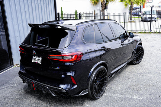 BMW X5 G05 M50i X/S Drive 40i (with M-Package) (Fits Both Pre-LCI & LCI) 2019-ON & X5M X5MC F95 (Fits Both Pre-LCI & LCI) ?2020 2021 2022 2023 2024?with Aftermarket Parts - AE Style Rear Spoiler Carbon Fiber from?ArmorExtend