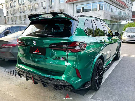 BMW X5M X5MC F95 & X6M X6MC F96 (Fits Both Pre-LCI & LCI) 2020 2021 2022 2023 2024 With Aftermarket Parts - AE V2 Style Rear Diffuser & Canards Pre-preg Carbon Fiber from ArmorExtend