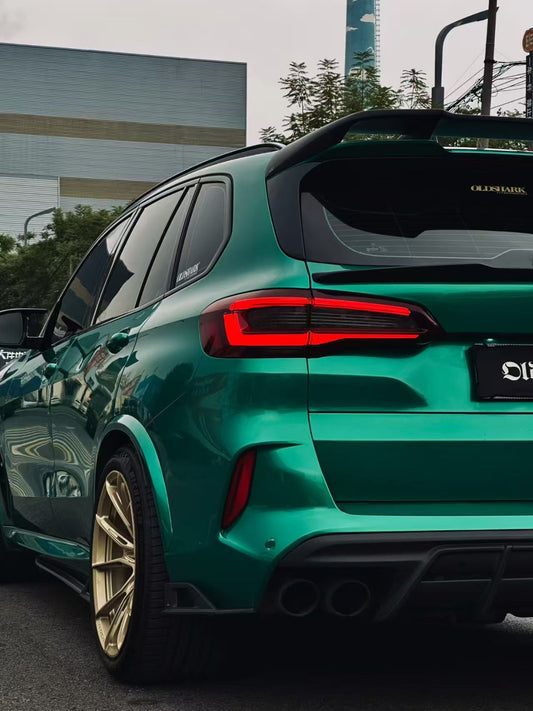 BMW X5M X5MC F95 (Fits Both Pre-LCI & LCI) 2020 2021 2022 2023 2024 with Aftermarket Parts - AE Style Rear Roof Spoiler Carbon Fiber from ArmorExtend