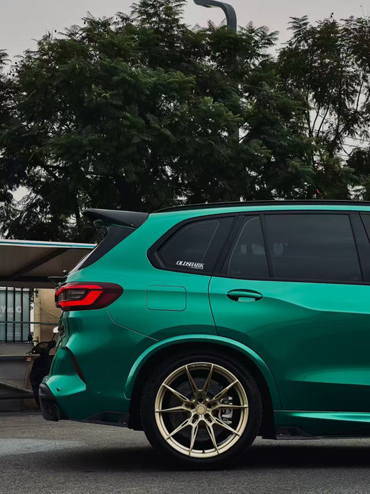 BMW X5M X5MC F95 (Fits Both Pre-LCI & LCI) 2020 2021 2022 2023 2024 with Aftermarket Parts - AE Style Rear Roof Spoiler Carbon Fiber from ArmorExtend