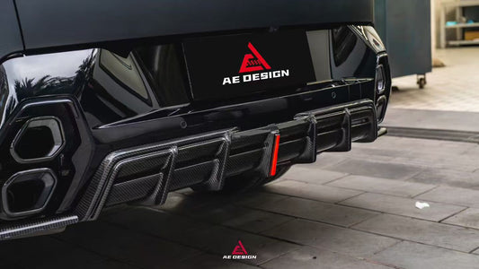 BMW XM / XM Label Red G09 2023-ON with Aftermarket Parts - AE Rear Diffuser & Canards Pre-preg Carbon Fiber from ArmorExtend