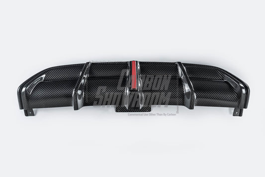Mercedes Benz GLC43 AMG & GLC300 (with sport-package bumper, does not fit base model) W253 GLC & GLC Coupe 2020 2021 2022 2023 with Aftermarket Parts - AE Style Rear Diffuser & Canards Carbon Fiber from ArmorExtend