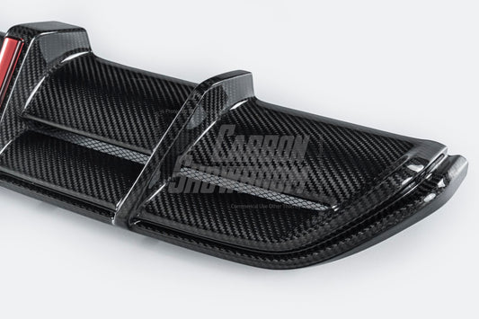 Mercedes Benz GLC43 AMG & GLC300 (with sport-package bumper, does not fit base model) W253 GLC & GLC Coupe 2020 2021 2022 2023 with Aftermarket Parts - AE Style Rear Diffuser & Canards Carbon Fiber from ArmorExtend