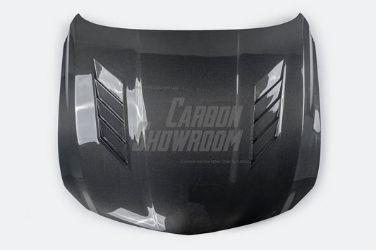 Cadillac CT5 CT5V Blackwing V Premium Luxury Sport Base 2020-ON with Aftermarket Parts - AE Vented Style Hood Bonnet Double-sided Carbon Fiber?from?ArmorExtend