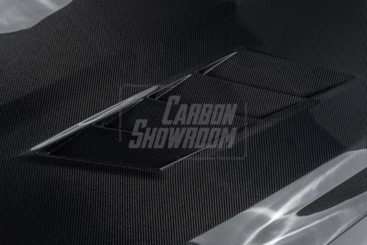 Cadillac CT5 CT5V Blackwing V Premium Luxury Sport Base 2020-ON with Aftermarket Parts - AE Vented Style Hood Bonnet Double-sided Carbon Fiber?from?ArmorExtend
