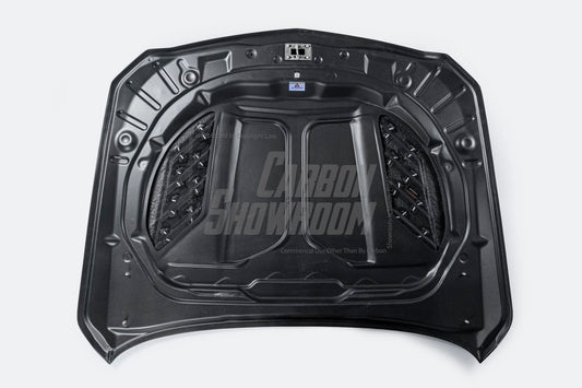 Cadillac CT5 CT5V Blackwing V Premium Luxury Sport Base 2020-ON with Aftermarket Parts - AE Vented Style Hood Bonnet Double-sided Carbon Fiber?from?ArmorExtend