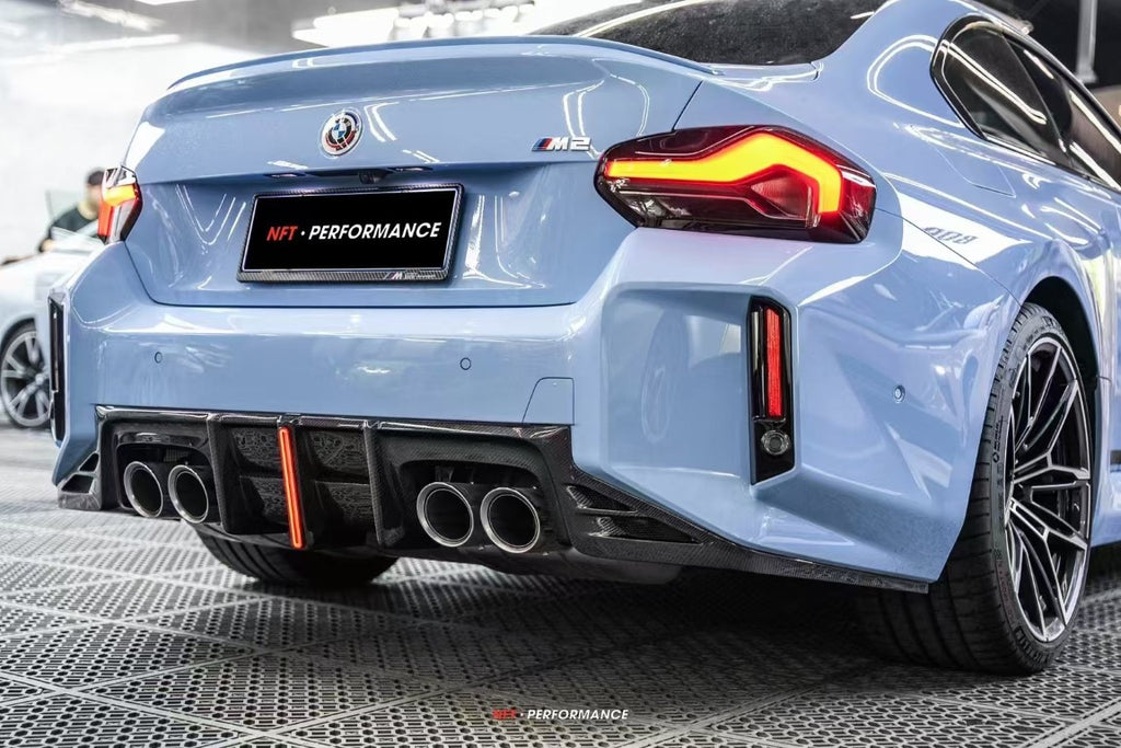 BMW M2 M2C G87 2023-ON with Aftermarket Parts - ART & ART Street Version & AE Track Version Style Pre-preg Carbon Fiber Rear Diffuser & Canards from ArmorExtend