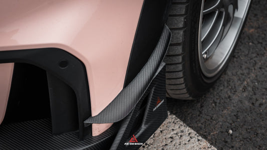 MINI Cooper JCW (John Cooper Works) F56 LCI 2022-ON with Aftermarket Parts - AE Style Carbon Fiber Front Canards from ArmorExtend