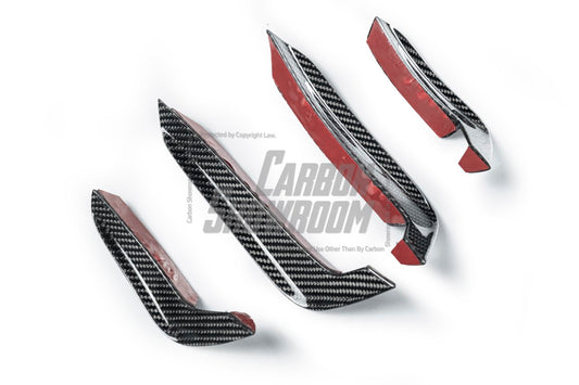 Mercedes Benz C-Class C300 (with sport-package bumper) W206 2021 2022 2023 2024 with Aftermarket Parts - AE Front Canards Carbon Fiber from ArmorExtend