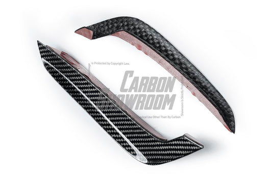 Mercedes Benz C-Class C300 (with sport-package bumper) W206 2021 2022 2023 2024 with Aftermarket Parts - AE Front Canards Carbon Fiber from ArmorExtend