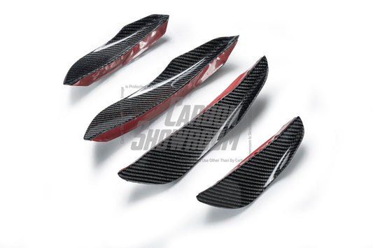 Mercedes Benz C-Class C63S C63 AMG W205 Coupe Convertible 2015 2016 2017 2018 2019 2020 2021 2022 2023 (suitable for both pre-facelift and facelift) with Aftermarket Parts - AE Front Canards Carbon Fiber from ArmorExtend