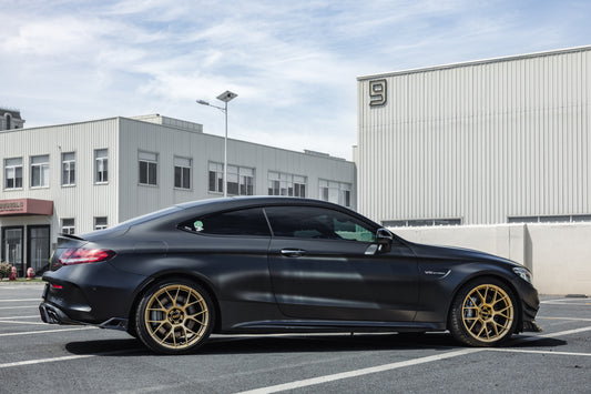 Mercedes Benz C-Class C63S C63 AMG W205 Coupe Convertible 2015 2016 2017 2018 2019 2020 2021 2022 2023 (suitable for both pre-facelift and facelift) with Aftermarket Parts - AE Front Canards Carbon Fiber from ArmorExtend