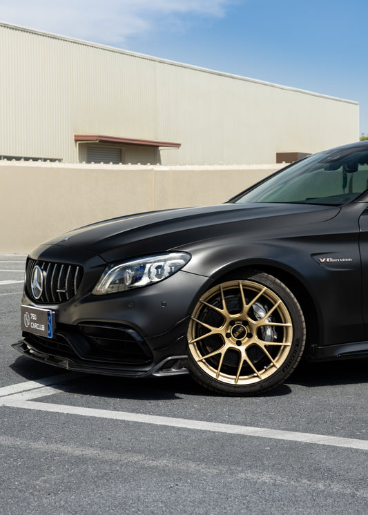 Mercedes Benz C-Class C63S C63 AMG W205 Coupe Convertible 2015 2016 2017 2018 2019 2020 2021 2022 2023 (suitable for both pre-facelift and facelift) with Aftermarket Parts - AE Front Lip Carbon Fiber from ArmorExtend