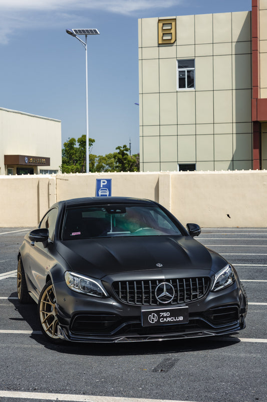 Mercedes Benz C-Class C63S C63 AMG W205 Coupe Convertible 2015 2016 2017 2018 2019 2020 2021 2022 2023 (suitable for both pre-facelift and facelift) with Aftermarket Parts - AE Front Lip Carbon Fiber from ArmorExtend