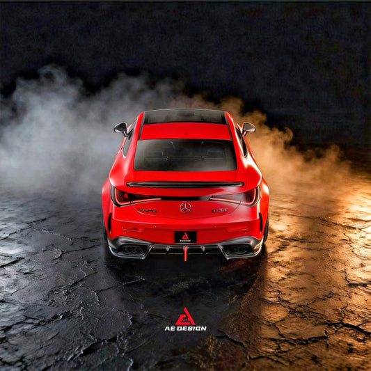 Mercedes Benz CLE-Class AMG CLE 53 C236 A236 2024-ON with Aftermarket Parts - AE Style ear Lip Spoiler Dry Pre-preg Carbon Fiber from ArmorExtend