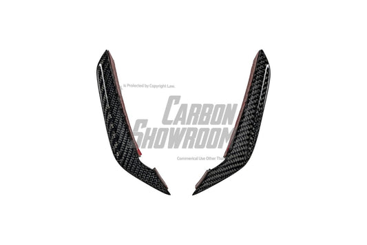 Mercedes Benz E63 E63S W213 2021 2022 2023 2024 with Aftermarket Parts - AE Front Canards Carbon Fiber from ArmorExtend