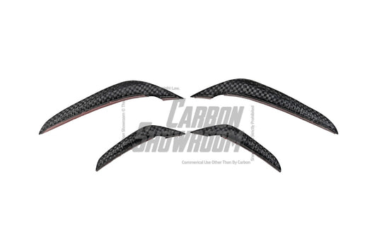 Mercedes Benz E63 E63S W213 2021 2022 2023 2024 with Aftermarket Parts - AE Front Canards Carbon Fiber from ArmorExtend