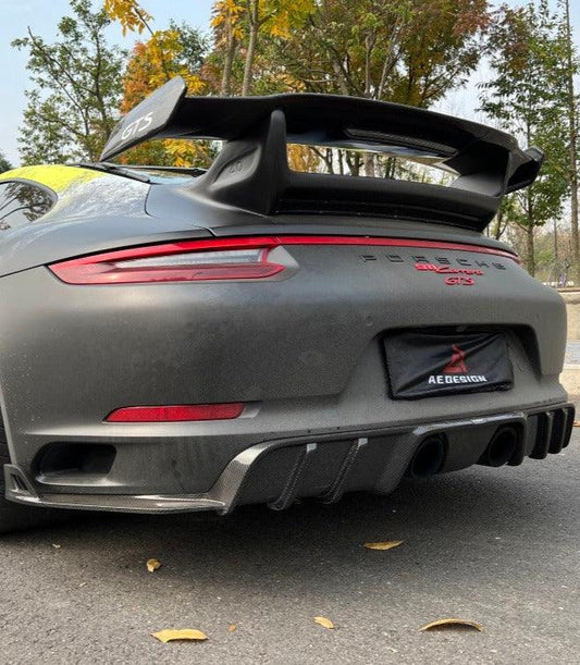 Porsche 911 991.2 Carrera GTS/4 GTS & Carrera 2/2S/4/4S (with PSE Package) 2015-2019 with Aftermarket Parts - AE Style Carbon Fiber Rear Diffuser from ArmorExtend