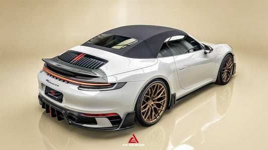 Porsche 911 992 Carrera/4/S/4S (Fits Aero Kit / Sport Package Only) 2020-ON with Aftermarket Parts - AE Style Rear Diffuser & Canards Pre-preg Carbon Fiber from ArmorExtend