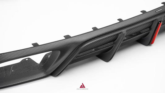 Porsche Cayenne Coupe 9Y0 9Y0.1 9Y0.2 9Y3 9Y3.1 9Y3.2 Base/S/Turbo/E-Hybrid 2019-ON with Aftermarket Parts - AE Rear Diffuser & Rear Canards Pre-preg Carbon Fiber from ArmorExtend