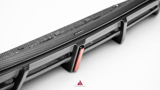 Porsche Cayenne Coupe 9Y0 9Y0.1 9Y0.2 9Y3 9Y3.1 9Y3.2 Base/S/Turbo/E-Hybrid 2019-ON with Aftermarket Parts - AE Rear Diffuser & Rear Canards Pre-preg Carbon Fiber from ArmorExtend