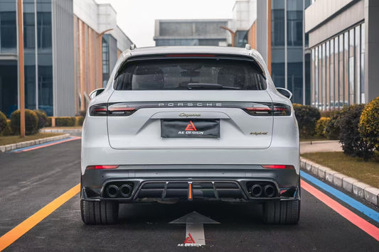 Porsche Cayenne Coupe 9Y0 9Y0.1 9Y0.2 9Y3 9Y3.1 9Y3.2 Base/S/Turbo/E-Hybrid 2019 2020 2021 2022 2023 2024 with Aftermarket Parts - AE Rear Diffuser & Rear Canards Carbon Fiber from ArmorExtend