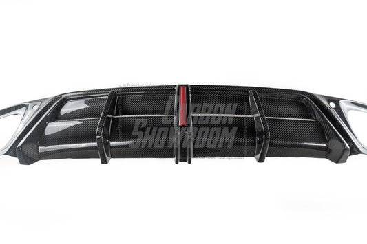 Porsche Panamera 971.1 971.2 2017 2018 2019 2020 2021 2022 2023 2024 with Aftermarket Parts - AE Rear Diffuser Carbon Fiber from?ArmorExtend