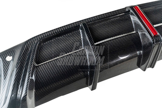 Porsche Panamera 971.1 971.2 2017 2018 2019 2020 2021 2022 2023 2024 with Aftermarket Parts - AE Rear Diffuser Carbon Fiber from?ArmorExtend