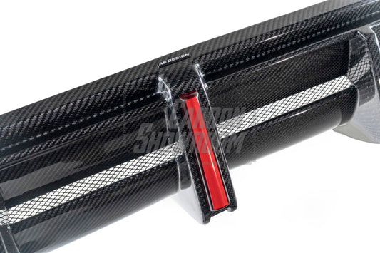 Porsche Panamera 971.1 971.2 2017 2018 2019 2020 2021 2022 2023 2024 with Aftermarket Parts - AE Rear Diffuser Carbon Fiber from?ArmorExtend