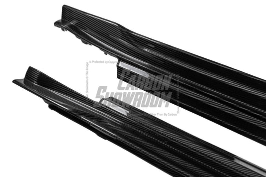 Porsche Panamera 976 Base 4 4S E-Hybird GTS Turbo 2024-ON with Aftermarket Parts - AE Desgin ART Side Skirts Carbon Fiber from ArmorExtend